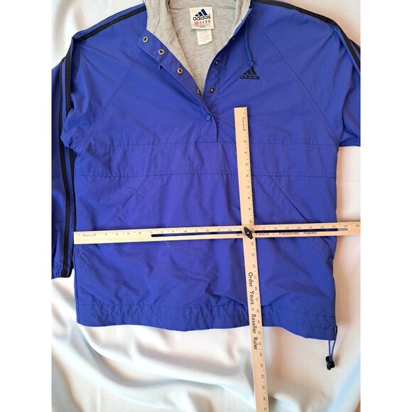 Adidas Men's Athletic Hooded Pullover Windbreaker Rain Jacket - Picture 8 of 12